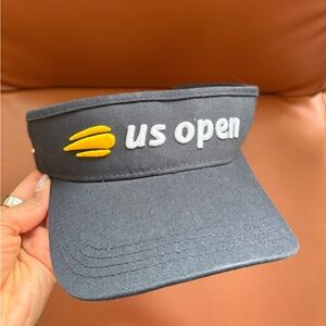 Navy US Open and NYC Embroidered Visor with Yellow Logo